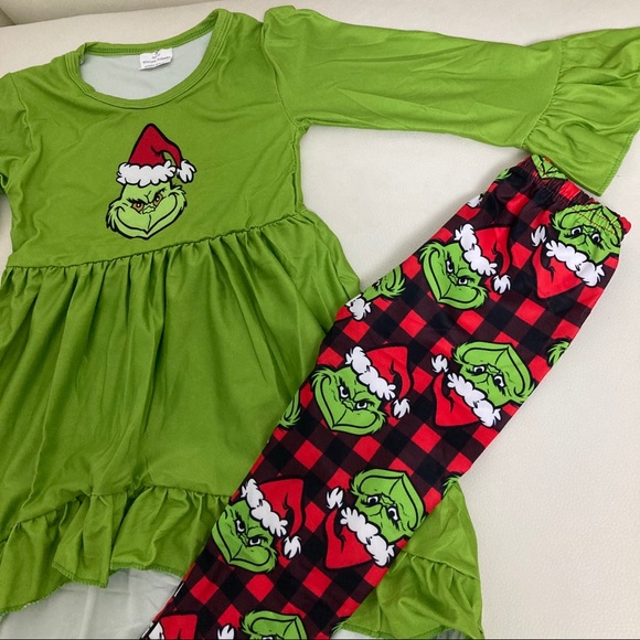 The Grinch Christmas Cute Tunic Dress Set - Picture 5 of 5